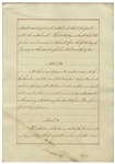 President John Tyler Signed Treaty of Peru -- Tyler's Signature Here on 12 January 1843 Ratifies the 1841 Treaty